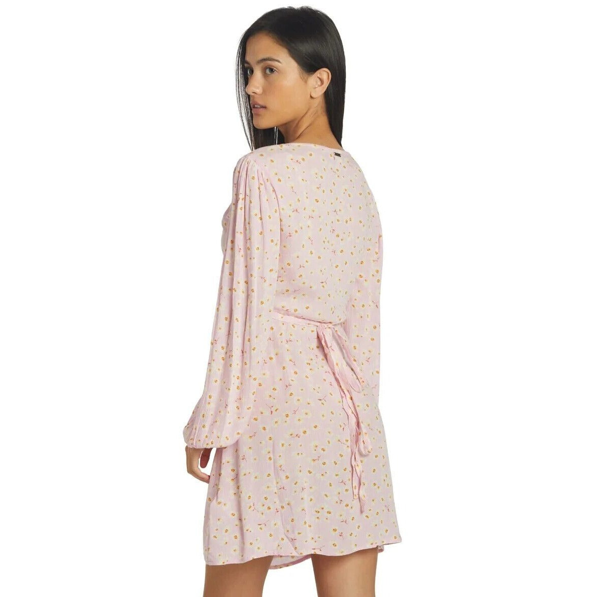 NWT Billabong Women's Spring Romance Mini Wrap Dress Size L/ 12 Pink