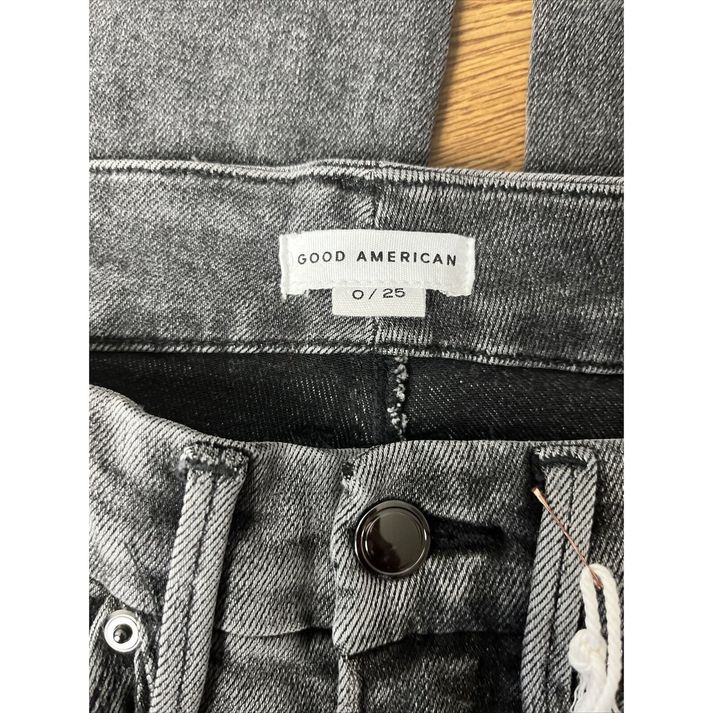 Good American Womens size 0 25 jeans black Good Legs Skinny Ankle