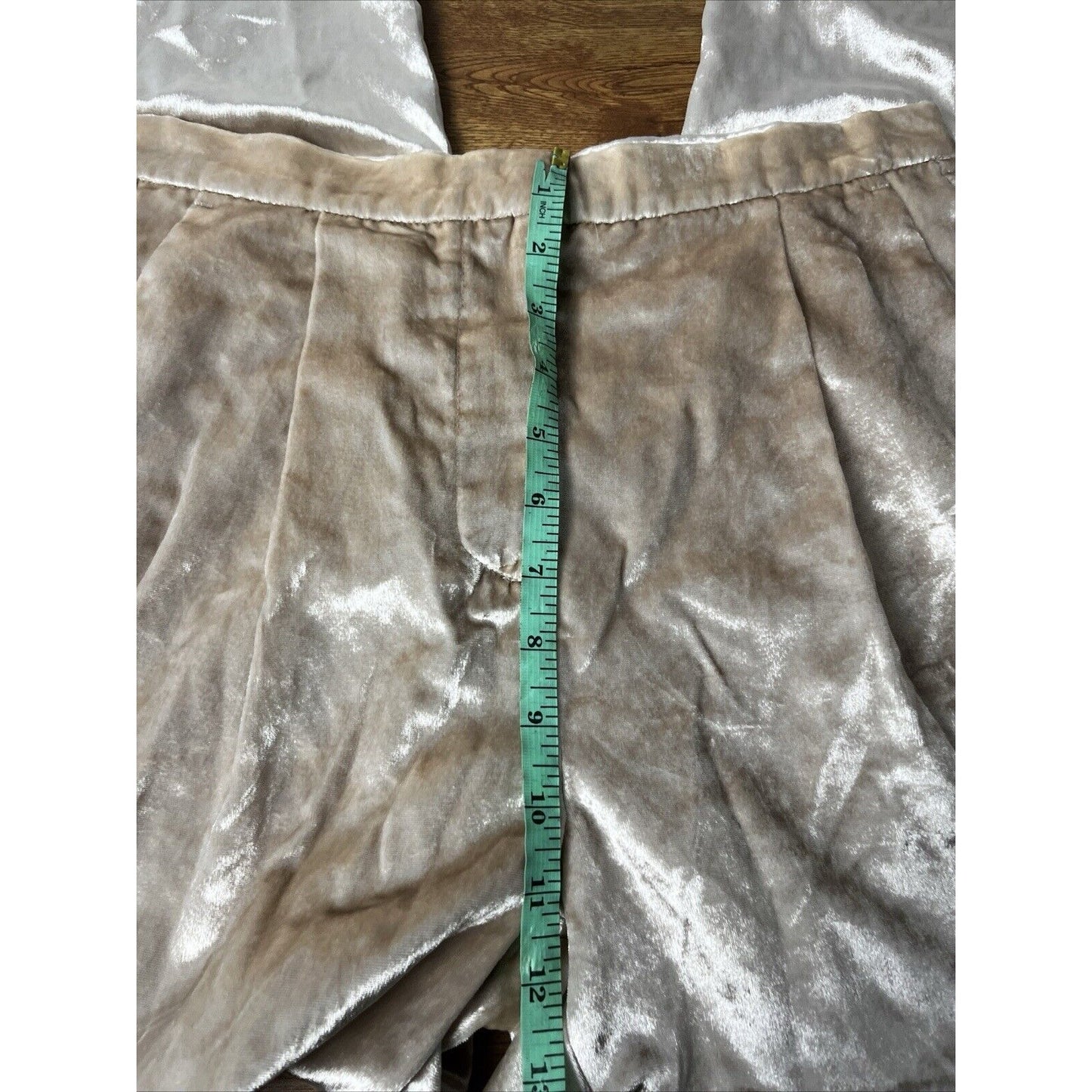 HABITUAL VELVET RAYON BLEND CHAMPAGNE TROUSERS