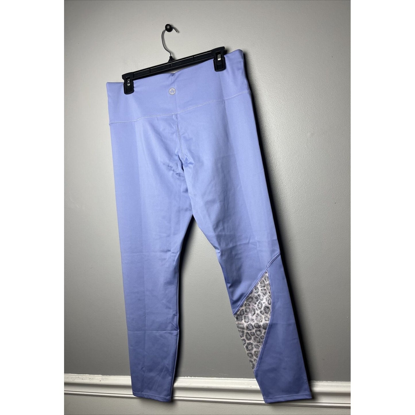 Soulgani Active Bali Beach Babe Strong Soul Leggings Women's Size Large Blue
