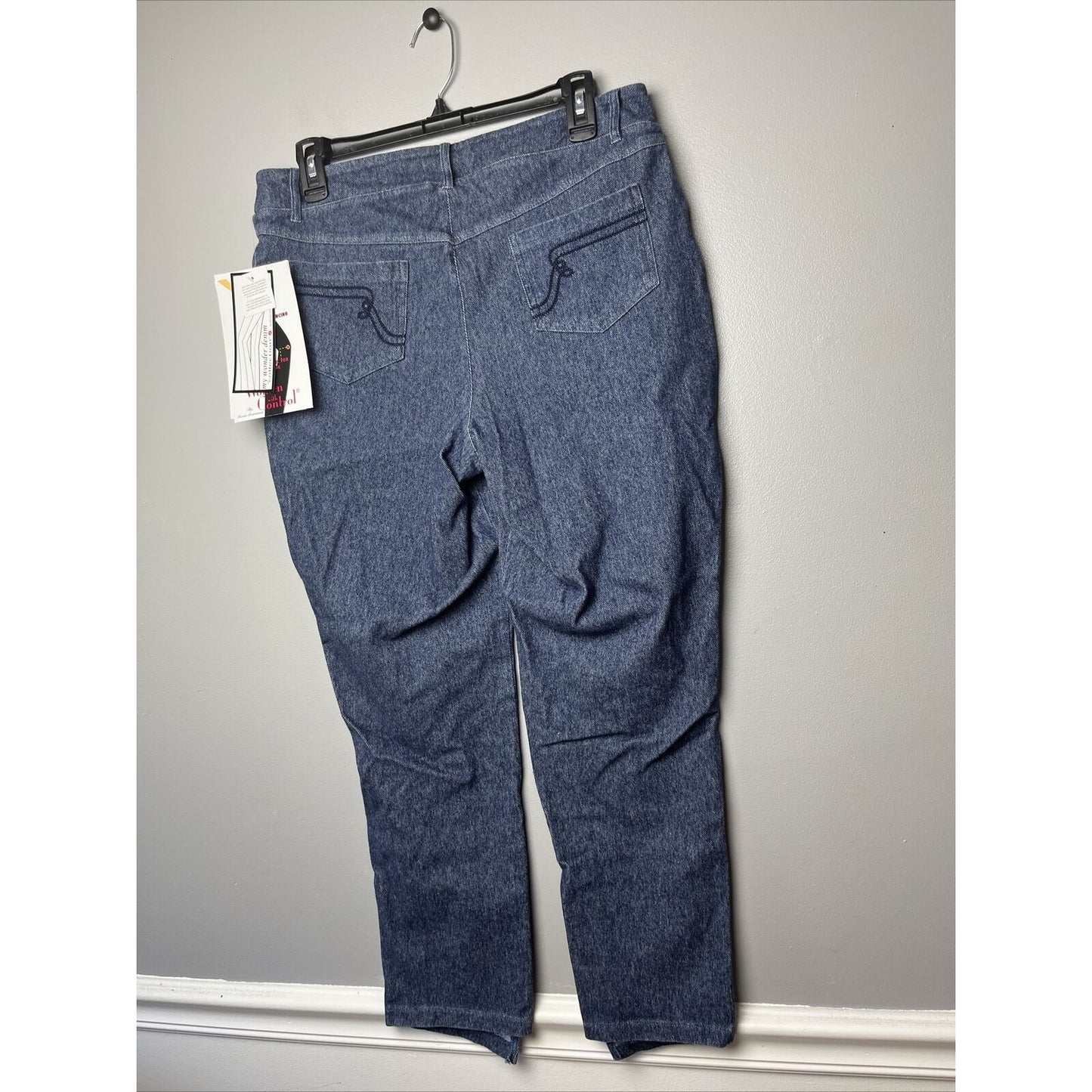 Women with Control My Wonder Denim Elite Slim Leg Pants Indigo 12P NEW A489360