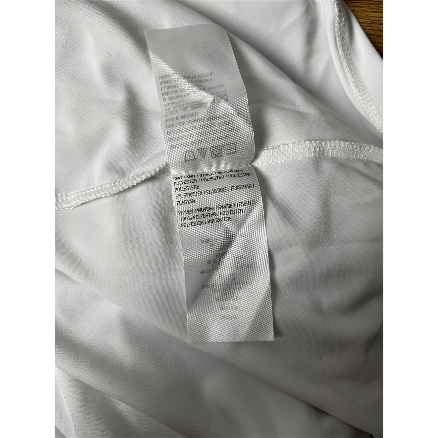 Susan Graver Women's Top Sz L Liquid Knit Tie-Back Flutter Sleeves White A479170