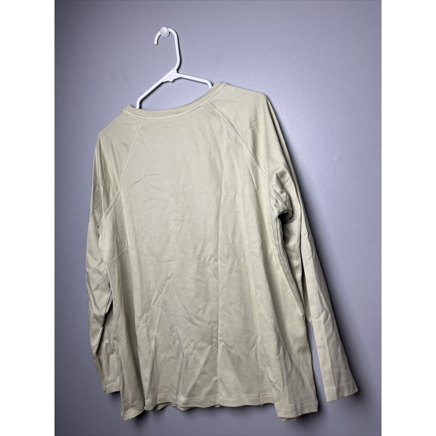 Isaac Mizrahi Live! Essentials Pima Cotton Crew Neck Knit Top Green, Size 1X