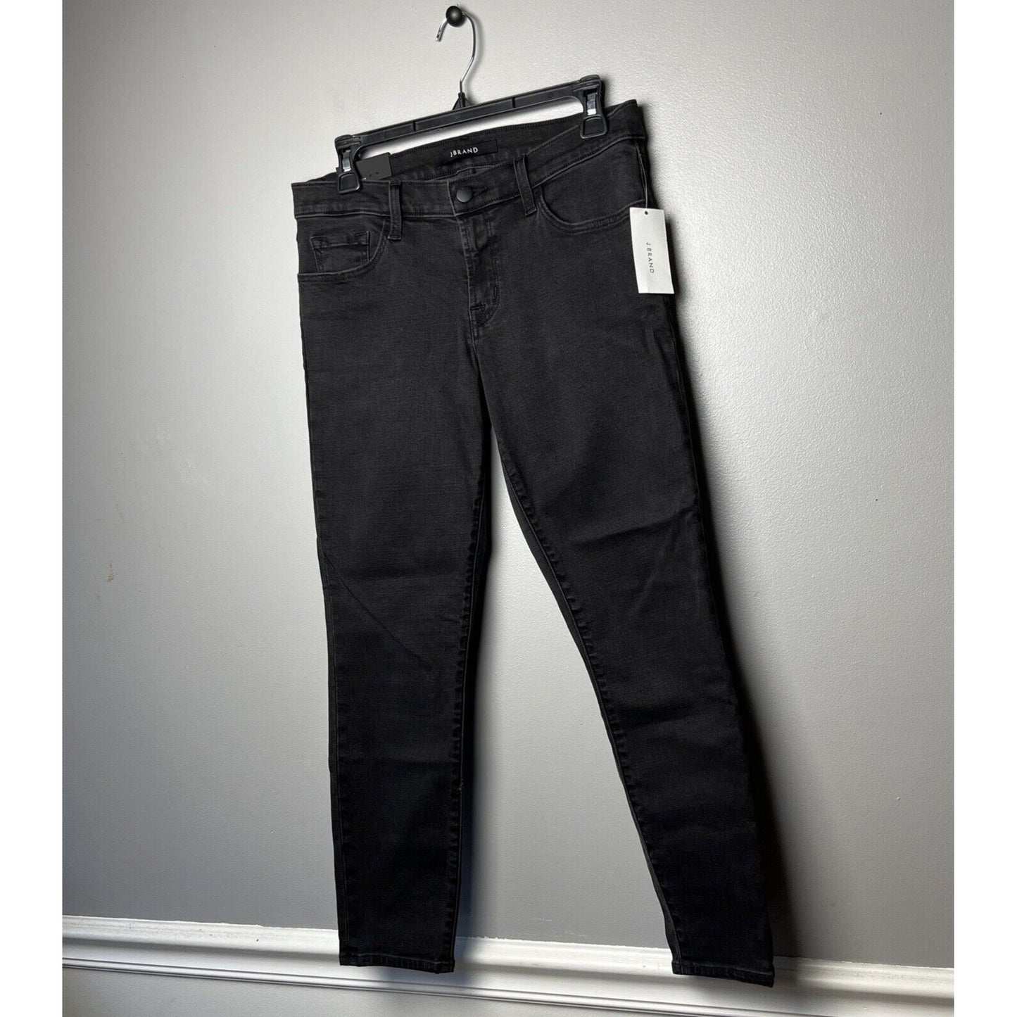 NWT J BRAND 9326 LOW RISE CROP SKINNY WOMEN'S JEANS IN BLACK SIZE 29 $198