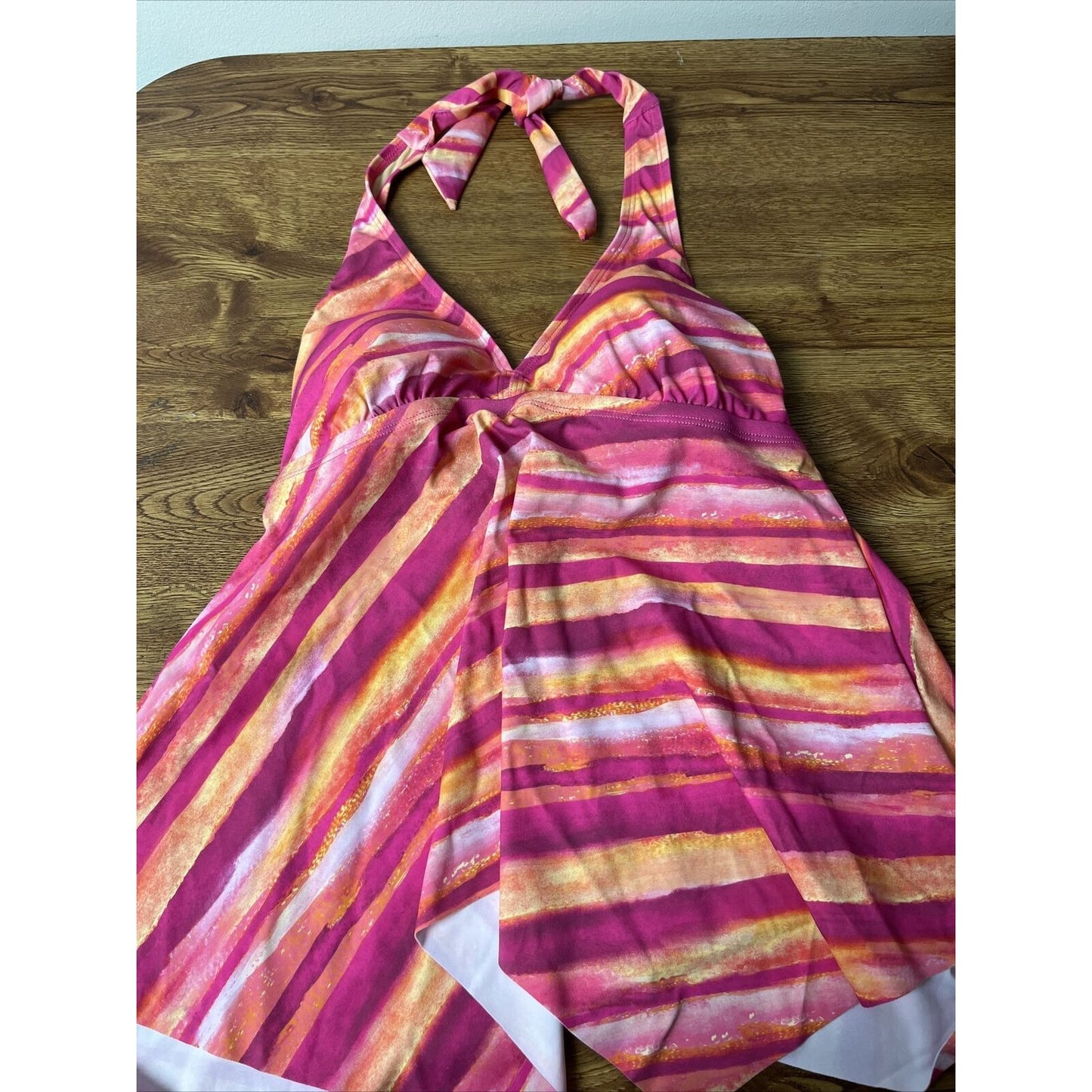 Kim Gravel x Swimsuits For All Women's Hanky Halter Top & Brief Set Pink Size 6