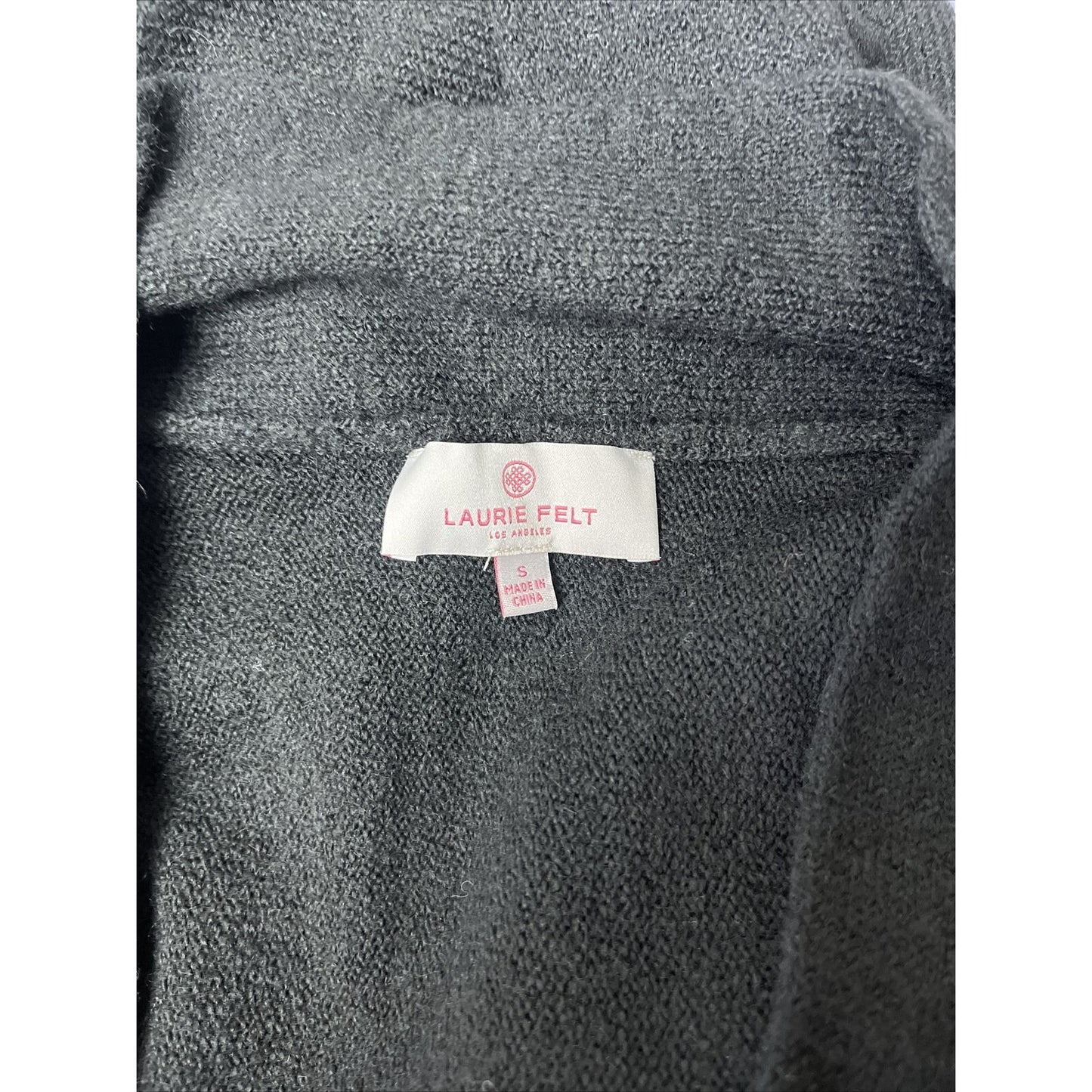 Laurie Felt Wrap Front Sweater with Long-Sleeves (Black, Small) A399789
