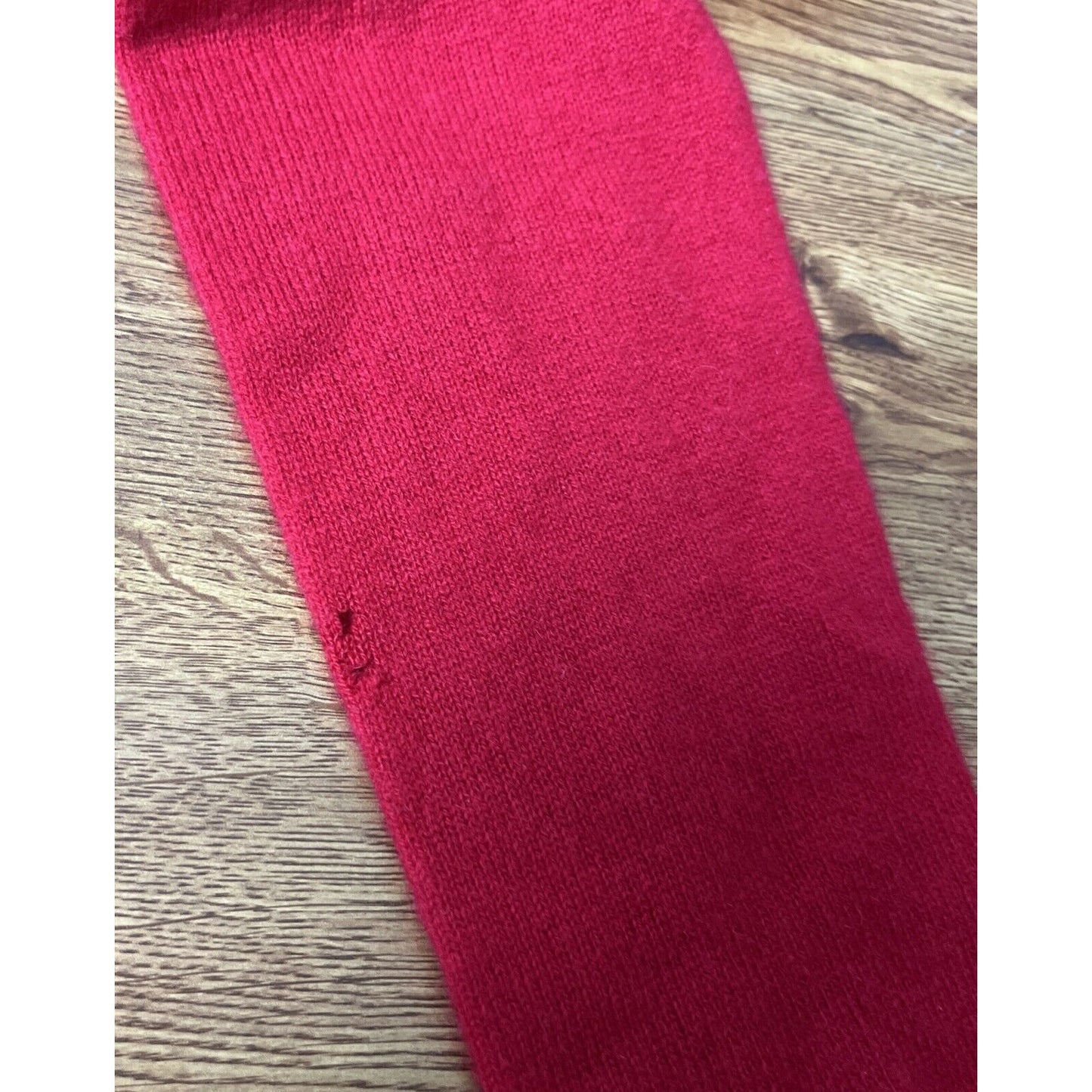Halogen Cashmere Sweater Crew Neck Red Lightweight Pullover High Low Sz M NWD