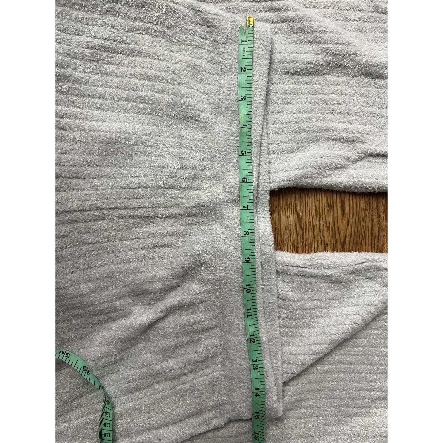 Barefoot Dreams CozyChic Lite Button Cropped Wide Leg Pants Ocean Grey Size S