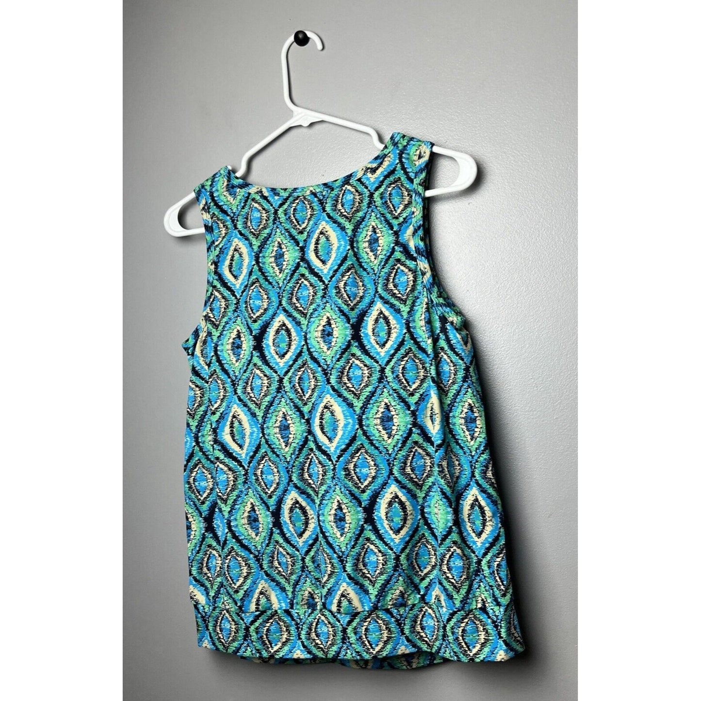 AmberNoon II by Dr. Erum Ilyas UPF 50 Blouson Swim Tank Top Turquoise Size 12