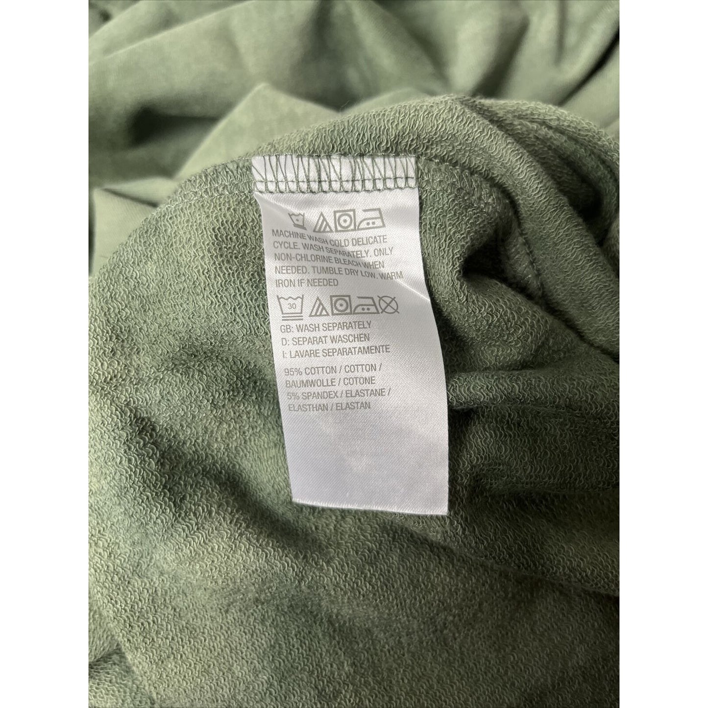 Denim & Co. Women's Petite Dress PXL French Terry Crystal Wash Green A471745