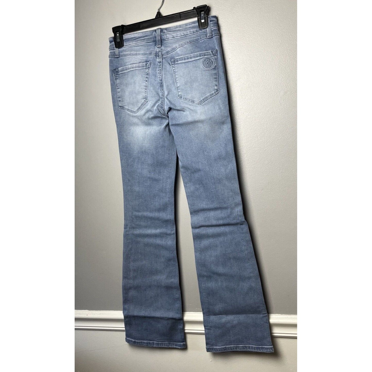 NWT Laurie Felt Silky Denim Pull-On Bootcut Jeans Button Vintage Blue Size XXS