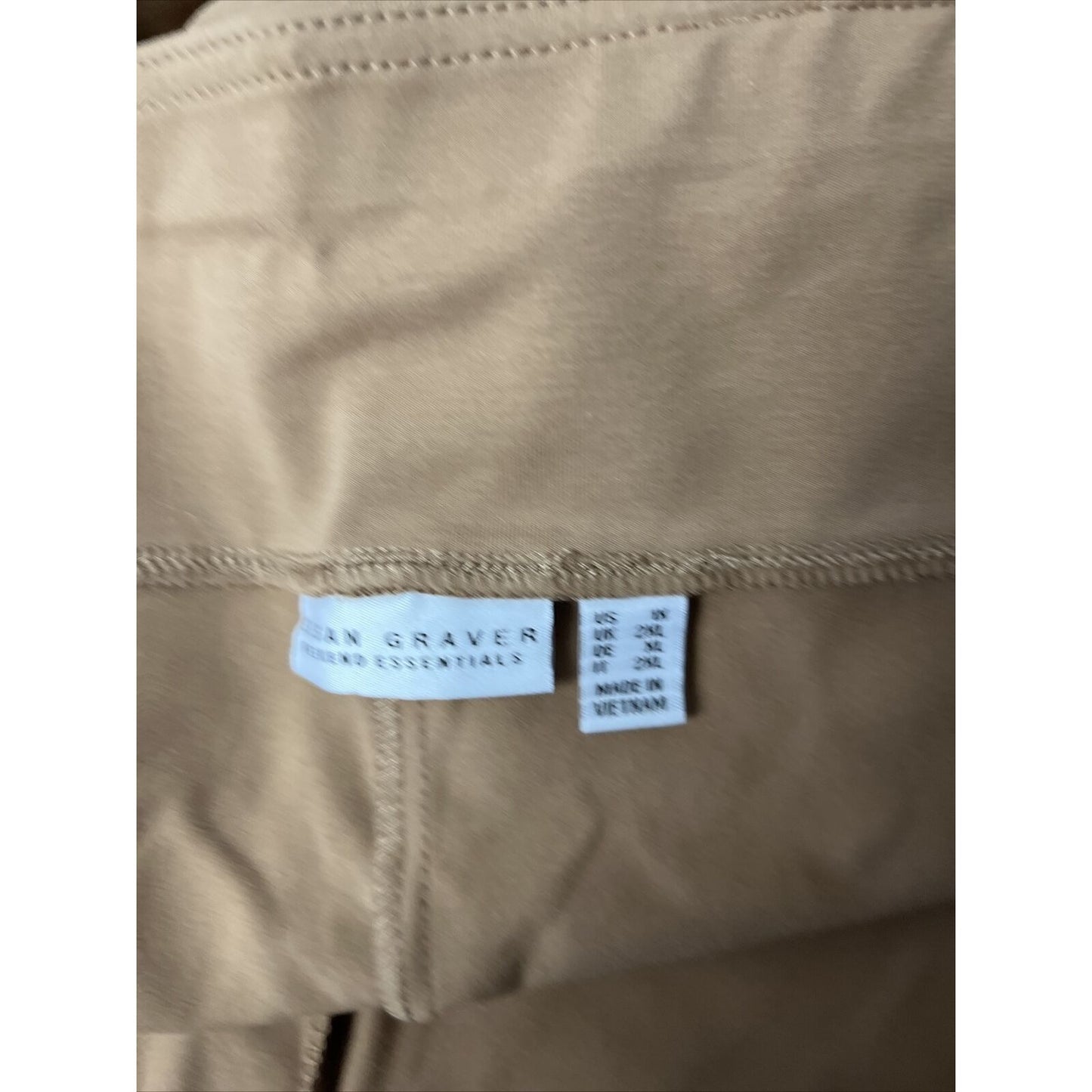 Susan Graver Plus Premium Stretch Slim Leg Pull-On Pants Brown Size 1X