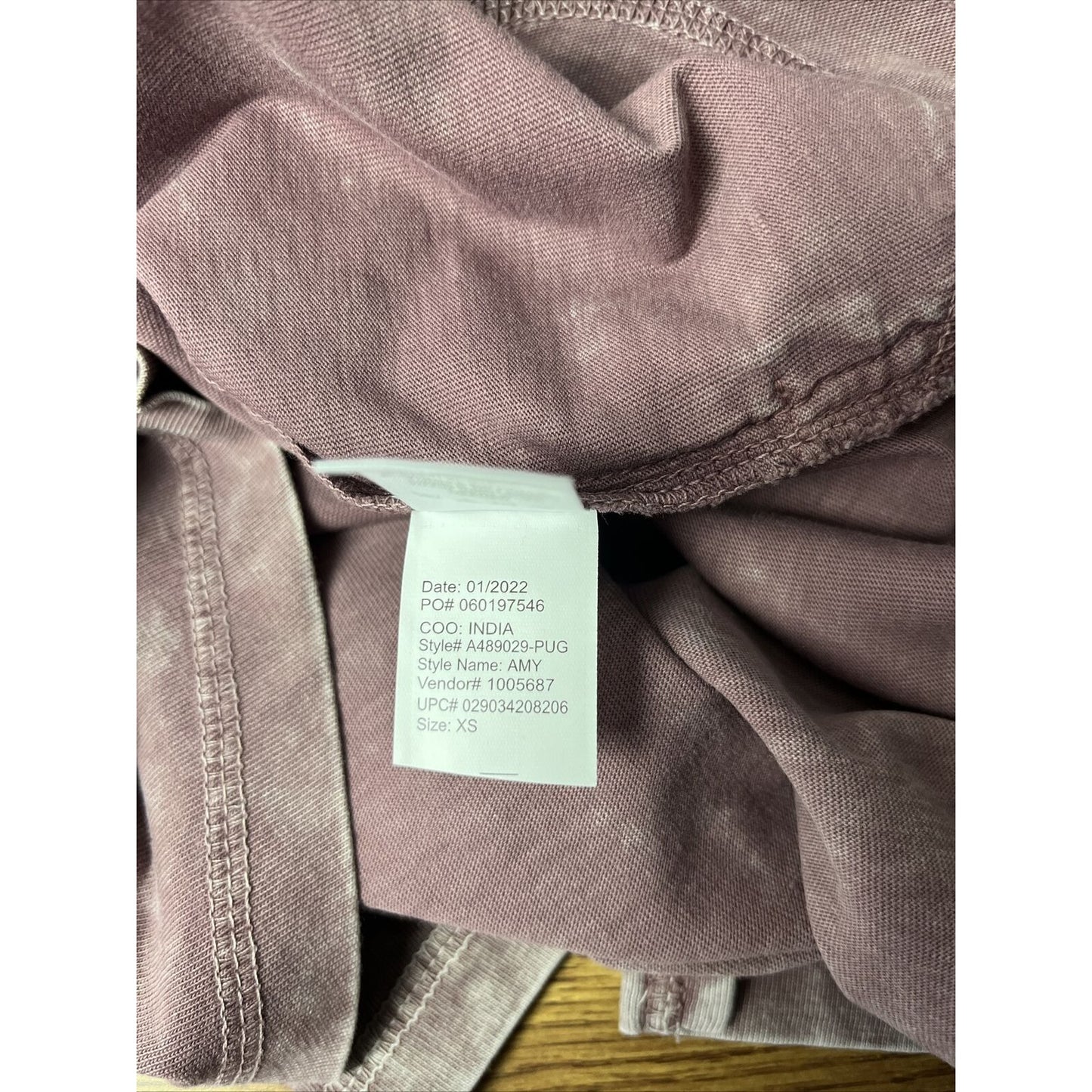LOGO by Lori Goldstein Sun Faded Cotton Hi-Low Hem Top (Purple, XS) A489029