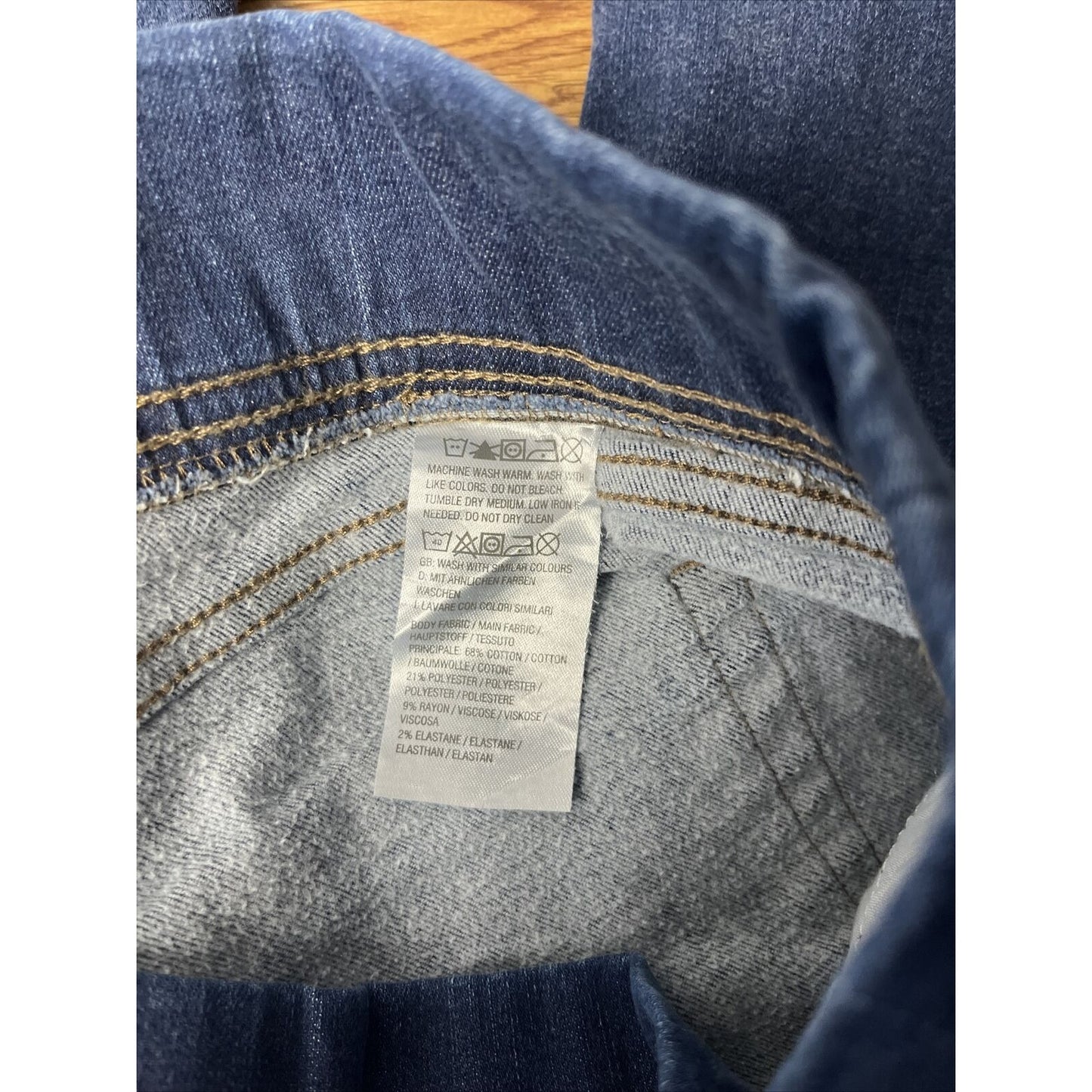 Denim & Co. Cozy Touch Denim Full-Length Straight Jeans Medium Wash Size 16P