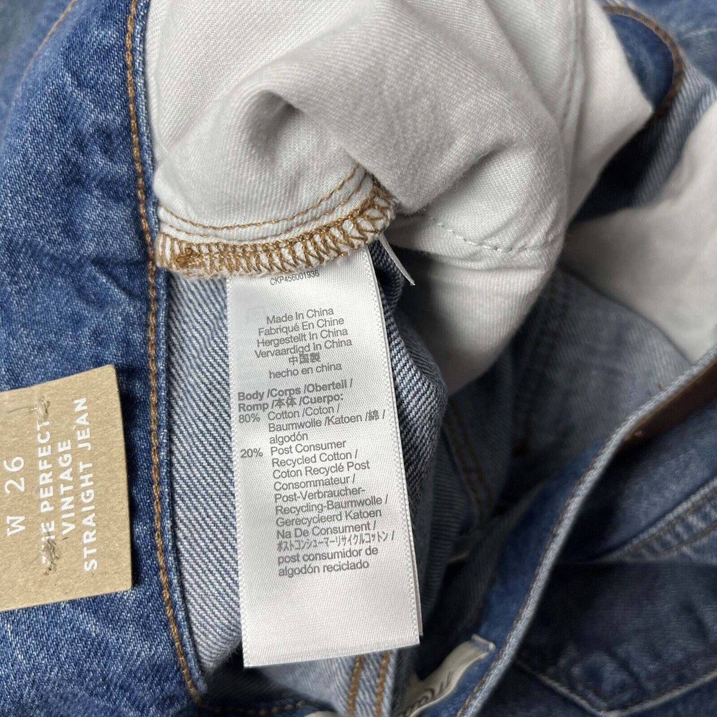 Madewell Jeans Size 26 The Perfect Vintage Straight Jean in Moultrie Wash