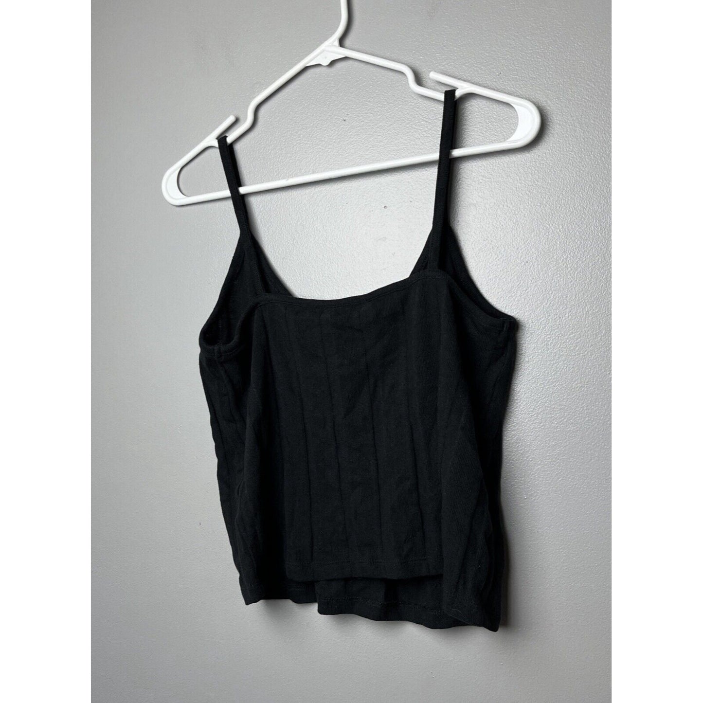 Madewell Ribbed Sweater-Knit Anytime Cami Top Size Medium Black