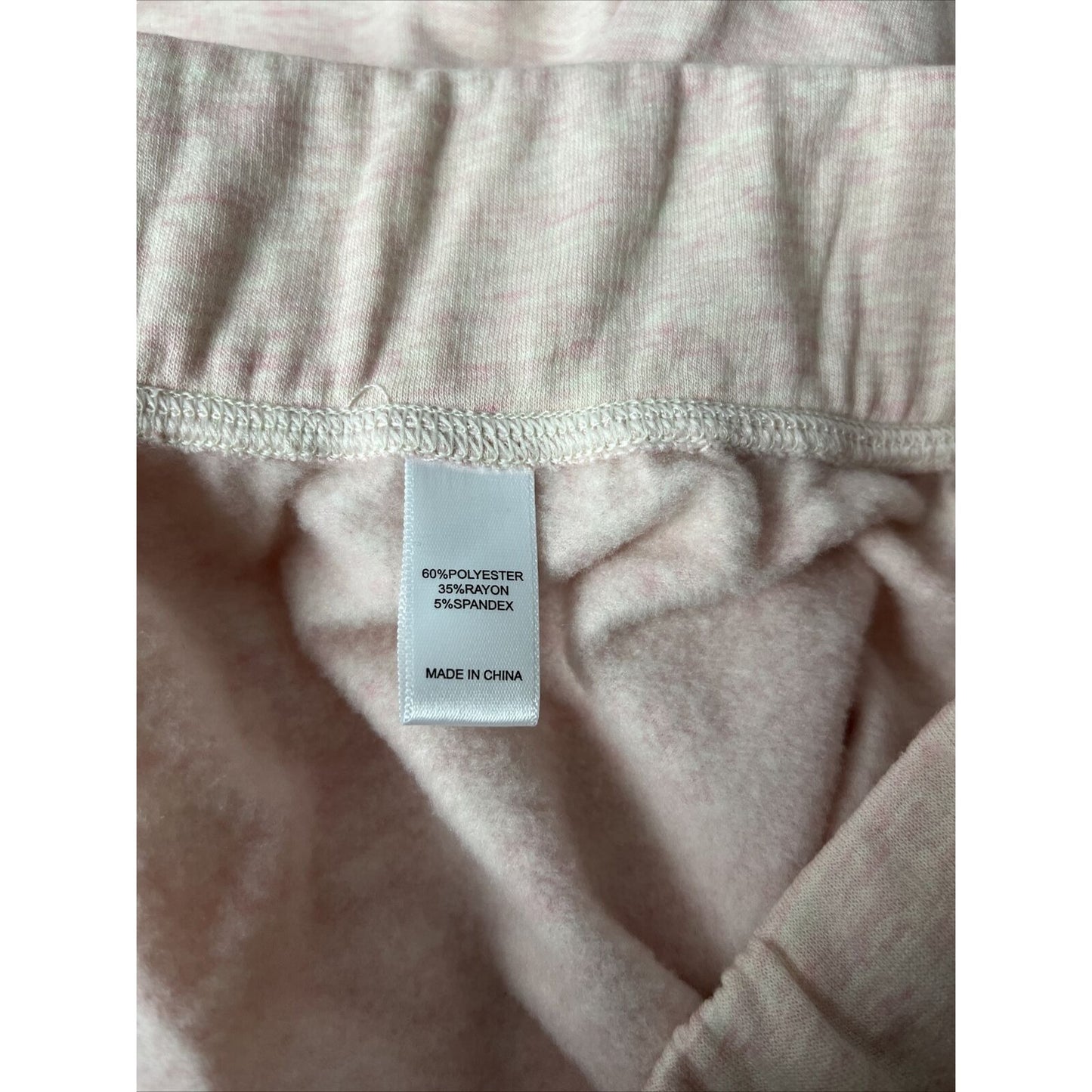 Koolaburra by UGG French Terry Slim Lounge Pant Jogger Coverstitch Hthr Pink, L