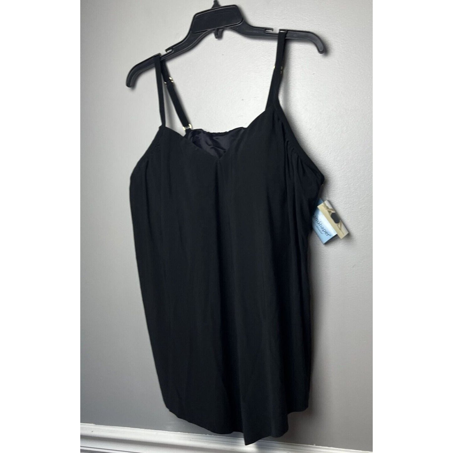 DreamShaper Miracle Suit Hank Tankini Skirt Black 22W NEW A484539
