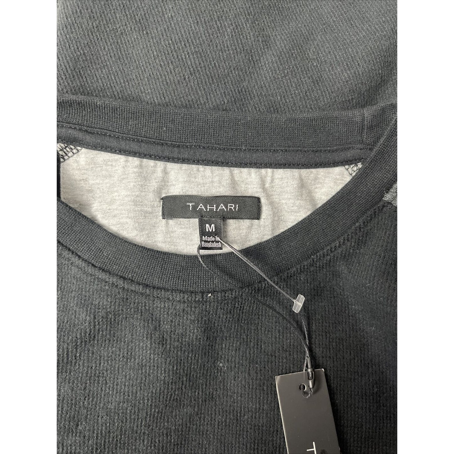 Tahari Mens Pullover Long Sleeve Sweatshirt Size Medium Black