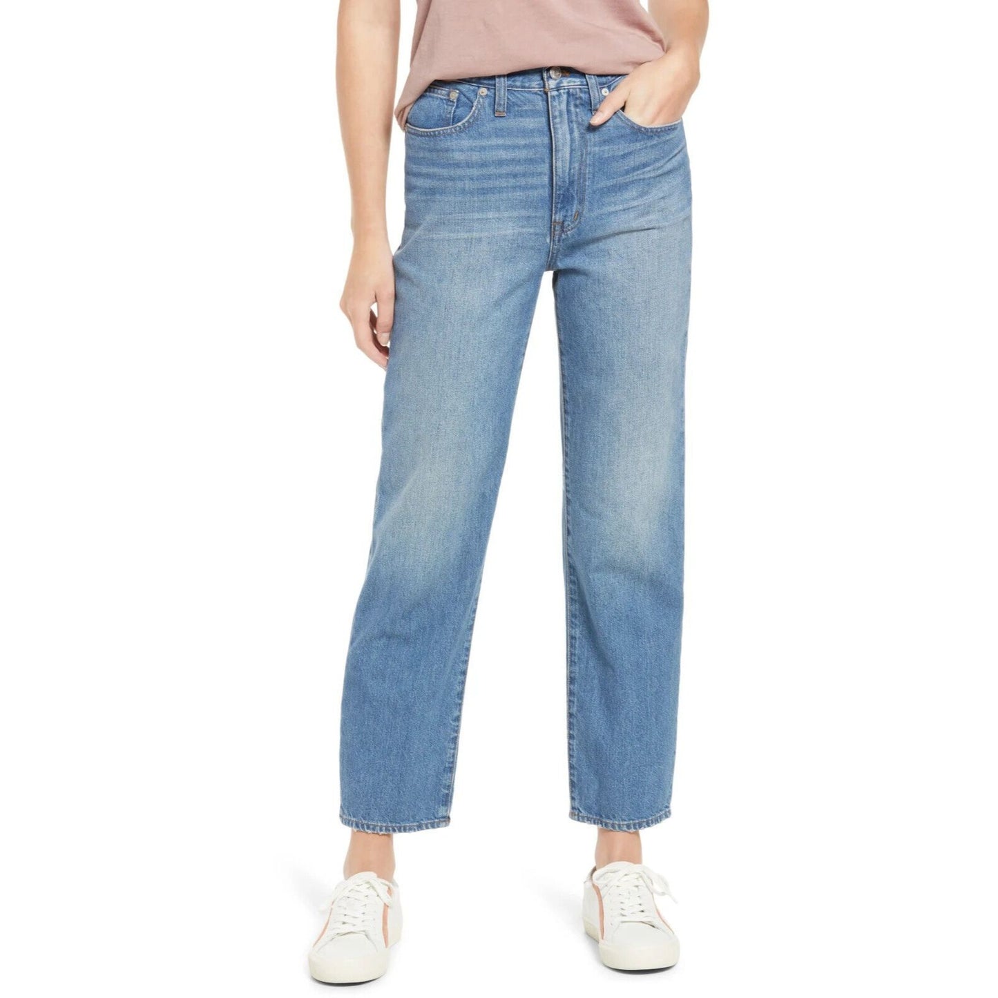 MADEWELL The Perfect Vintage Straight High Waist Jeans in Moultrie Wash Size 31