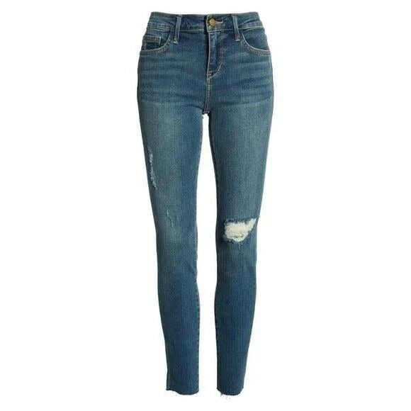 Sam Edleman Se the Kitten Ripped Ankle Skinny Jeans Blue Size 29