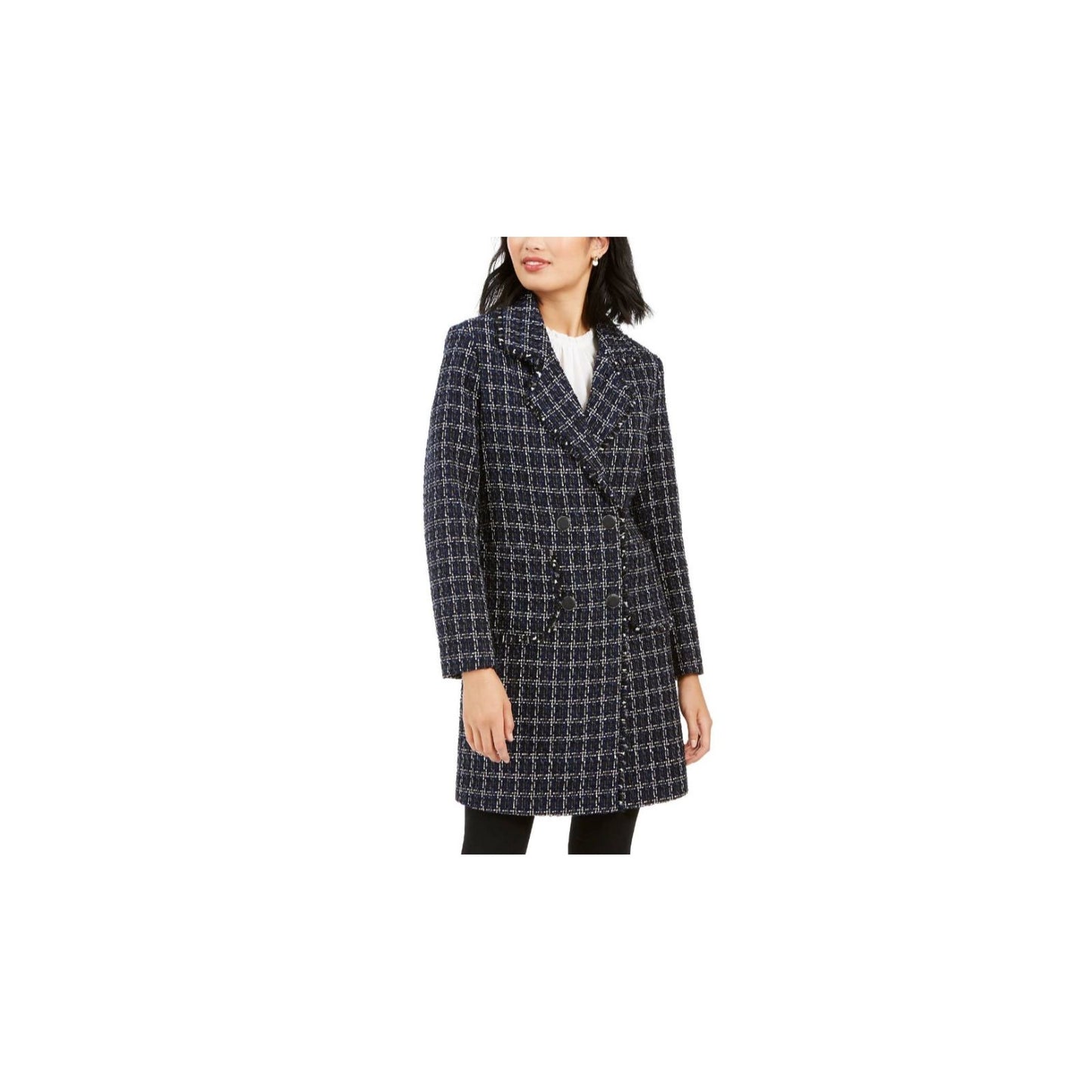 Marc New York Double-Breasted Plaid Tweed Coat MSRP $320 Size XL # 21B 559 NEW