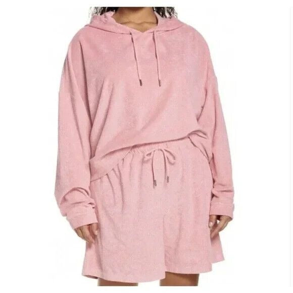 WAYF '98 Luke Terry Cloth Oversize Sweatshirt Hoodie Sz 2X Rose Pink NEW