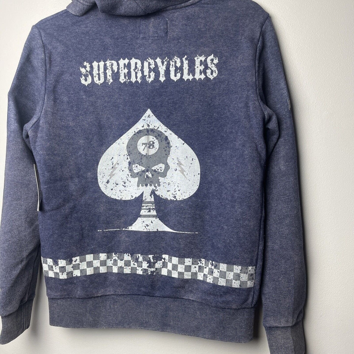 Butter Super Soft Big Boys Hoodie Blue w/Graphic Design Kangaroo Pocket NWT