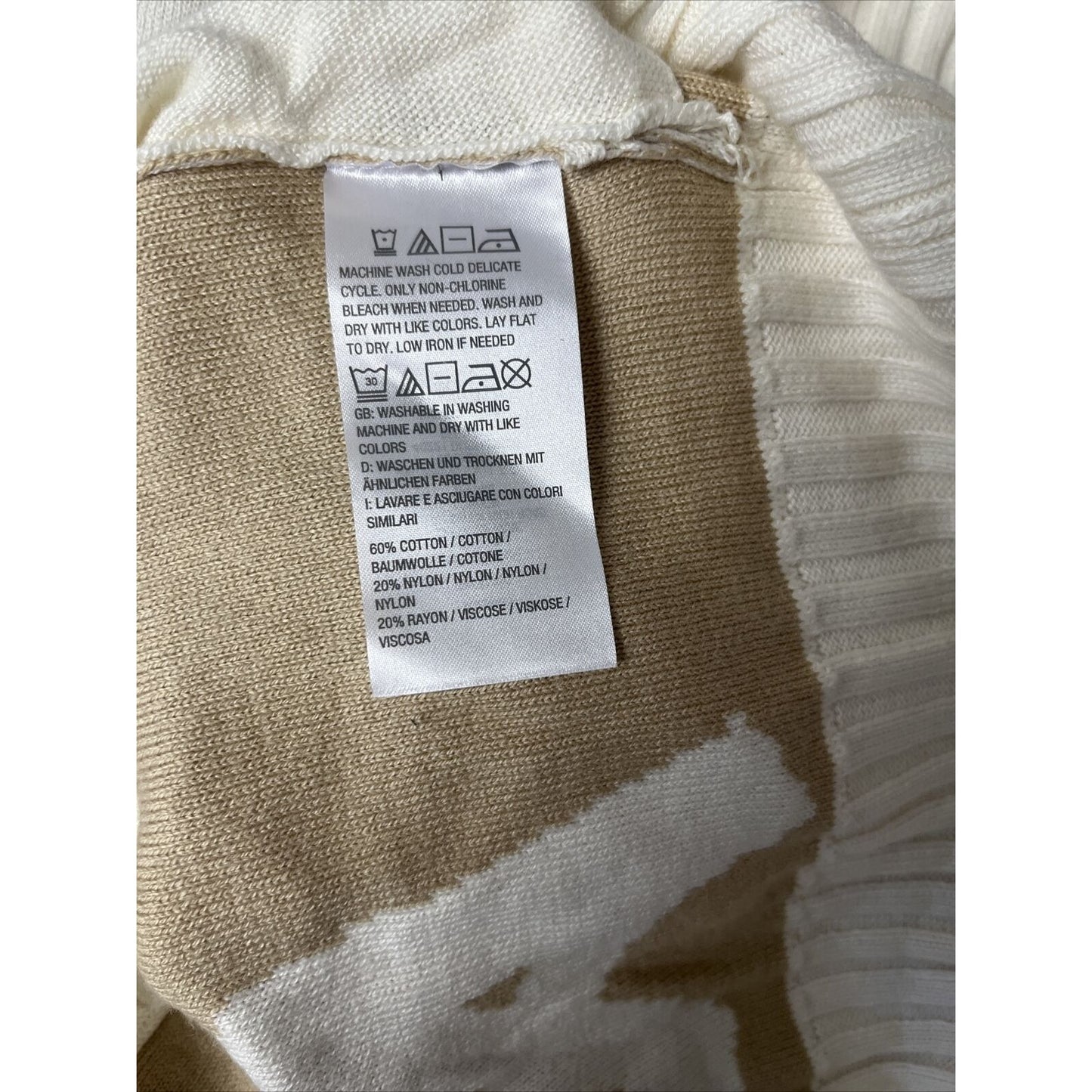 Peace Love World Oversized Cardigan Large Sz Colorful Jacquard Print Snap Top