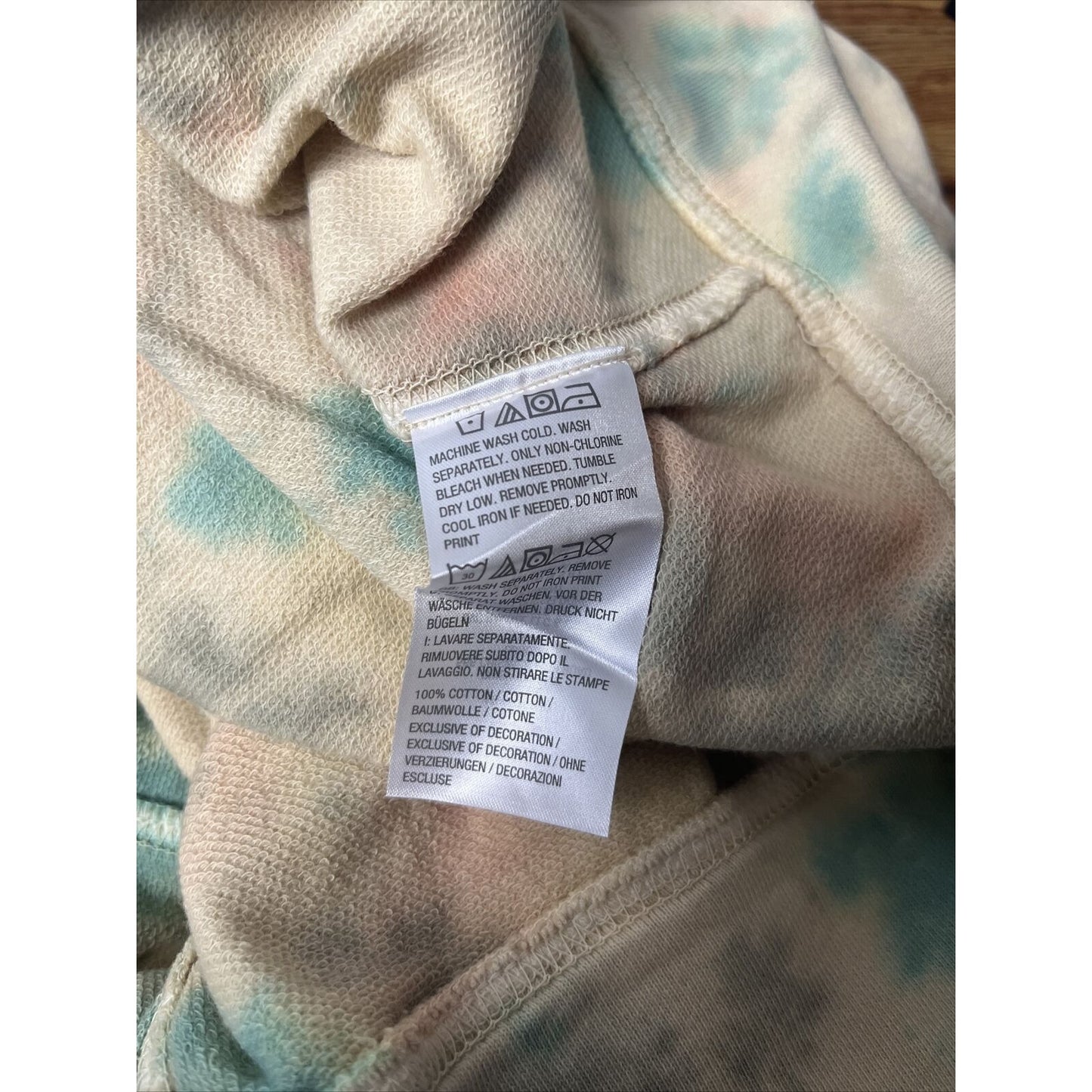 Peace Love World Tie Dye French Terry Sweatshirt-Neutral Tie Dye-Medium-A396266