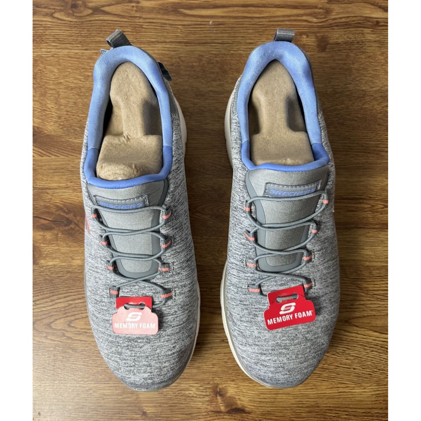 Skechers Womens Summits Quick Getaway 12983 Gray Running Shoes Sneakers Size 8