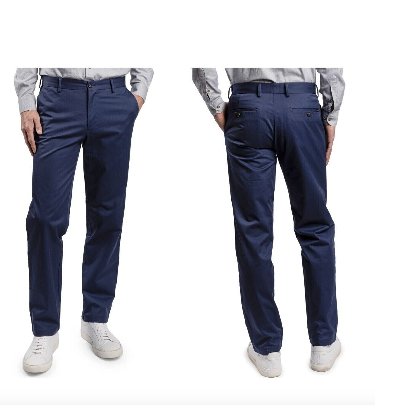 NEW Alton Lane Men's Medium Blue Tailored Fit Mercantile Chino Pants - 36 Size
