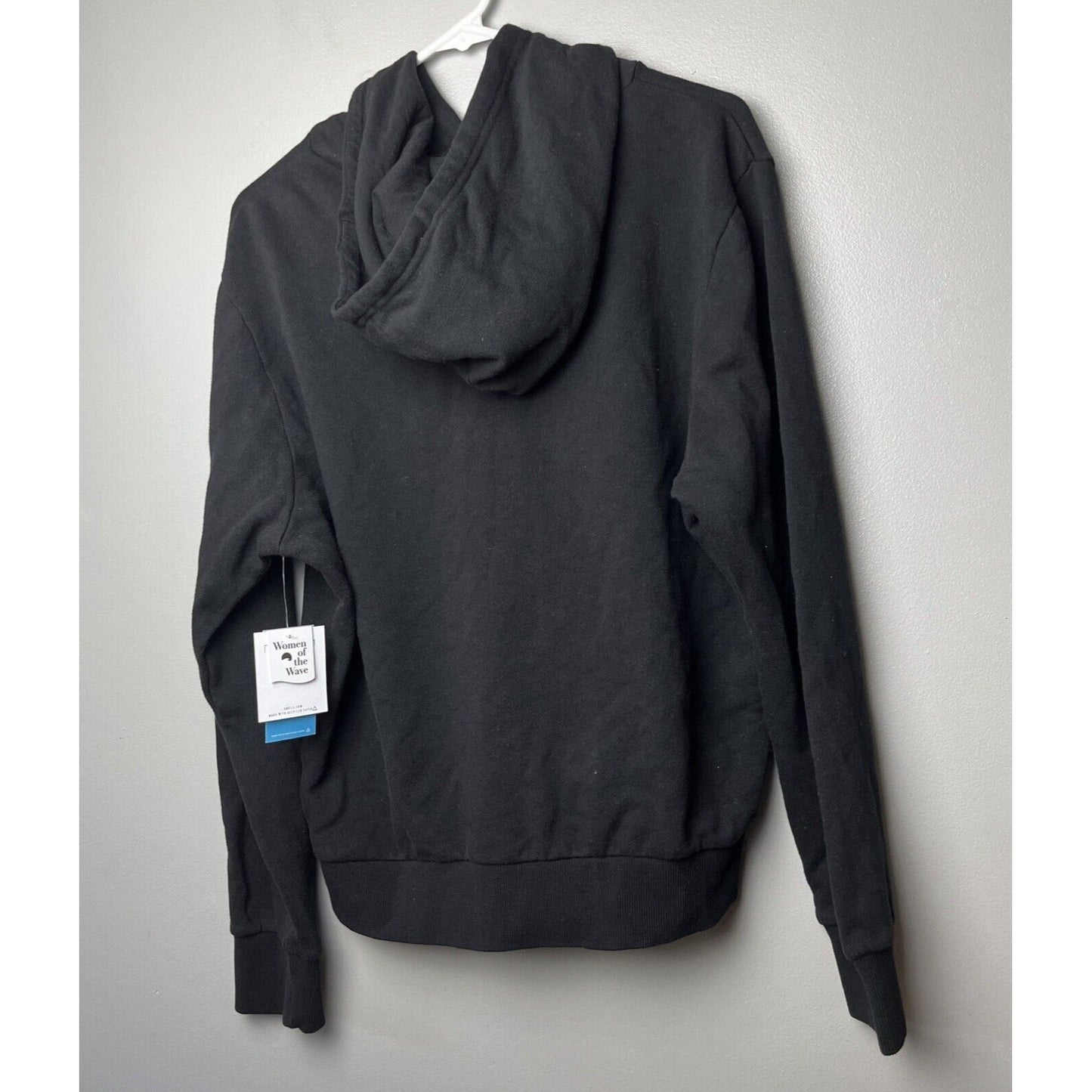 O'Neill Women Hoodie M Black Logo Graphic Women of the Wave Pullover Fleece