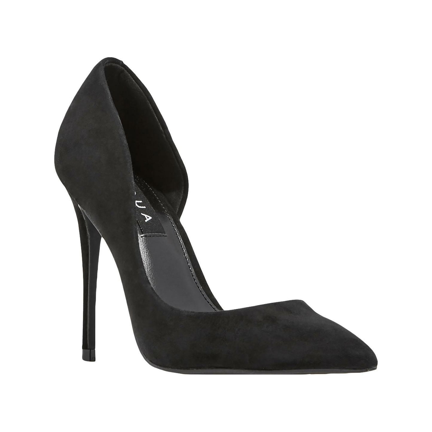 AQUA Women's Dion Half d'Orsay High Heel Pumps Size 7.5 Black Suede