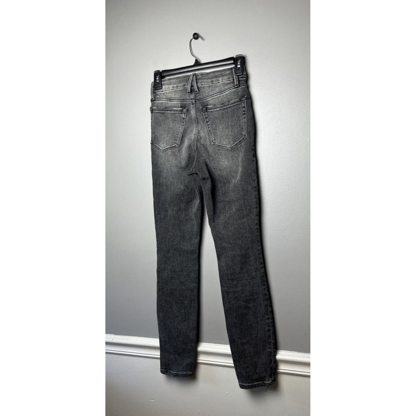Good American Womens size 0 25 jeans black Good Legs Skinny Ankle