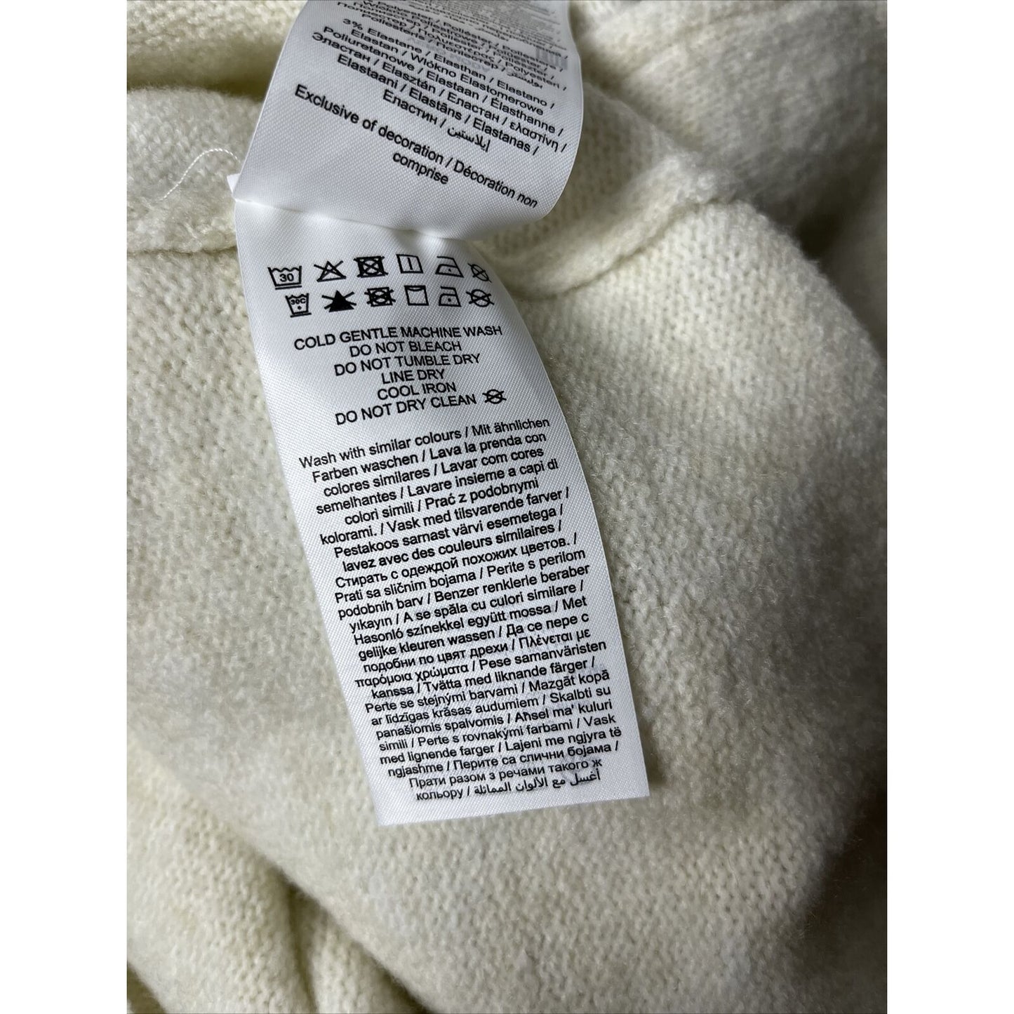 Vero Moda NWT Vigga M Sleeveless O Neck Vest Sweater Tunic Dress Cream Layering