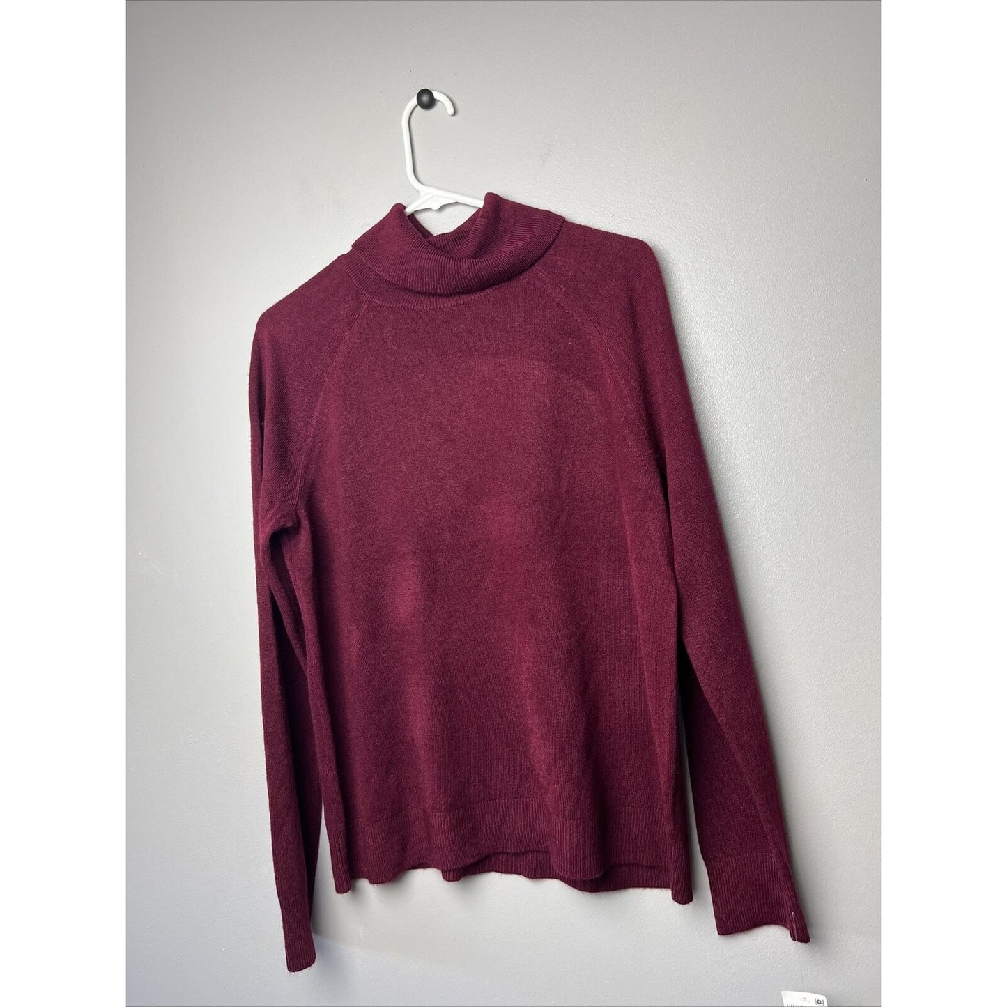 MSRP $40 Karen Scott Petite Luxsoft Turtleneck Sweater Merlot Size Large