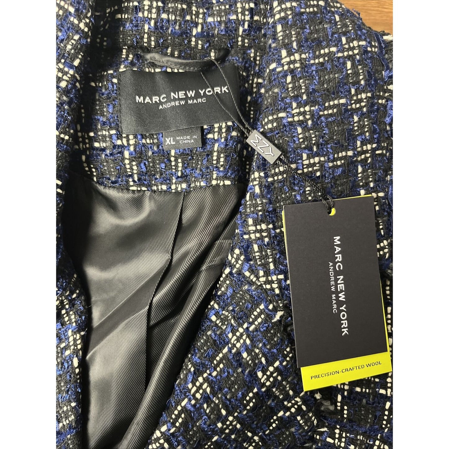 Marc New York Double-Breasted Plaid Tweed Coat MSRP $320 Size XL # 21B 559 NEW
