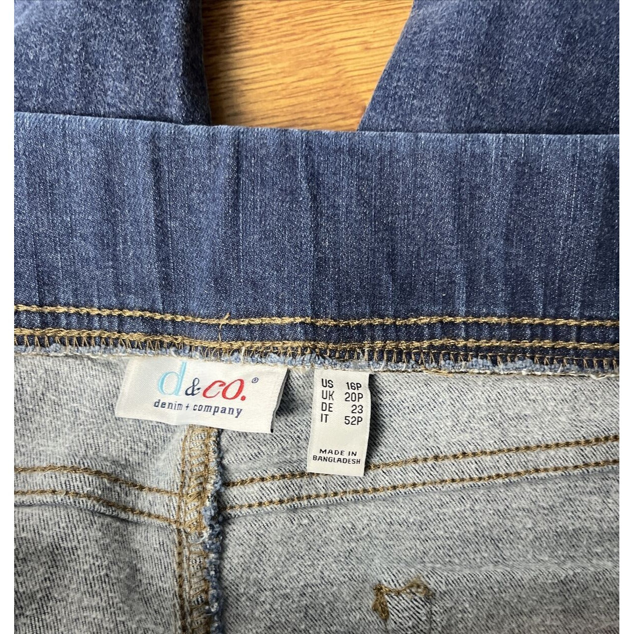 Denim & Co. Cozy Touch Denim Full-Length Straight Jeans Medium Wash Size 16P