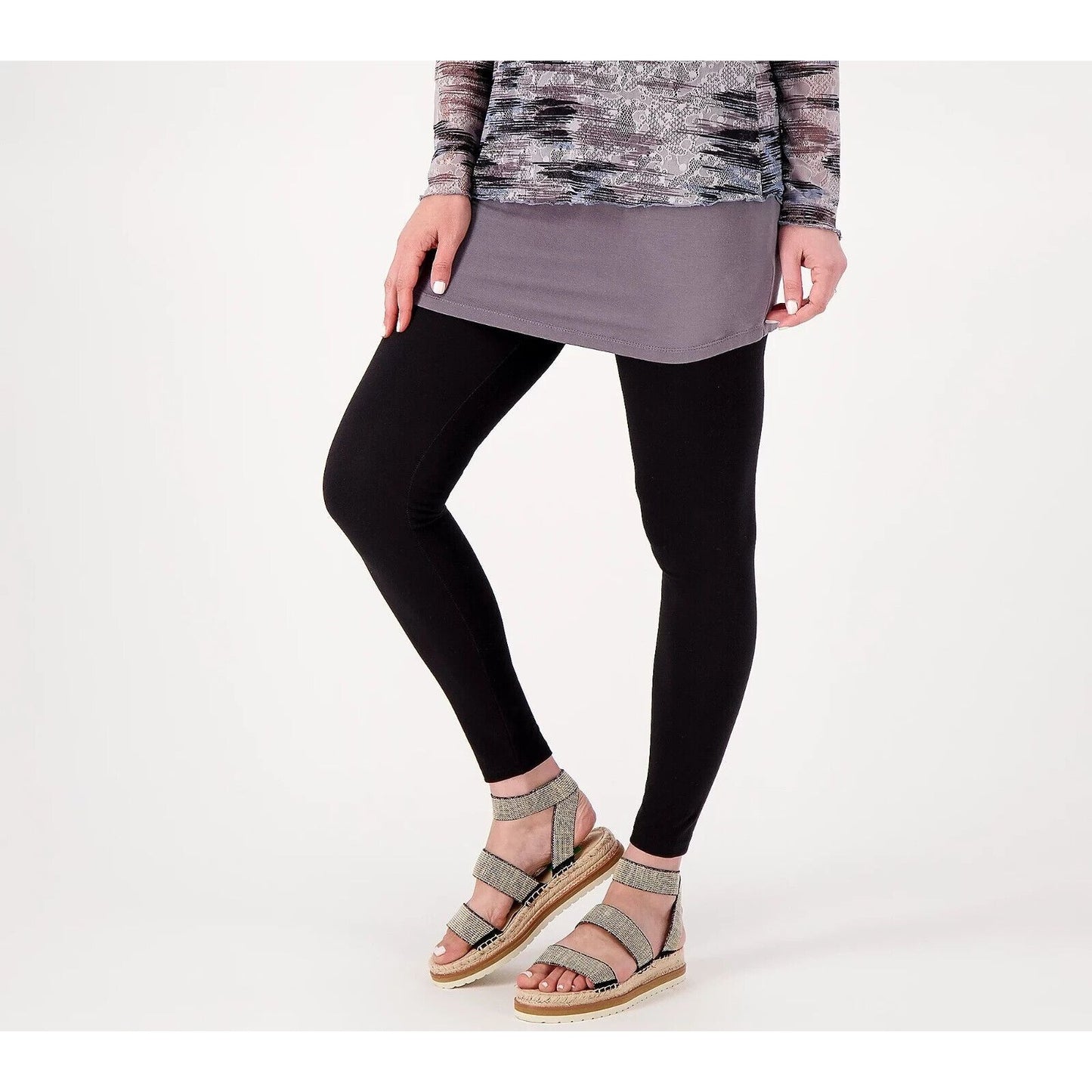 LOGO Layers by Lori Goldstein Regular Knit Pull-On Ankle Leggings X-Large Size