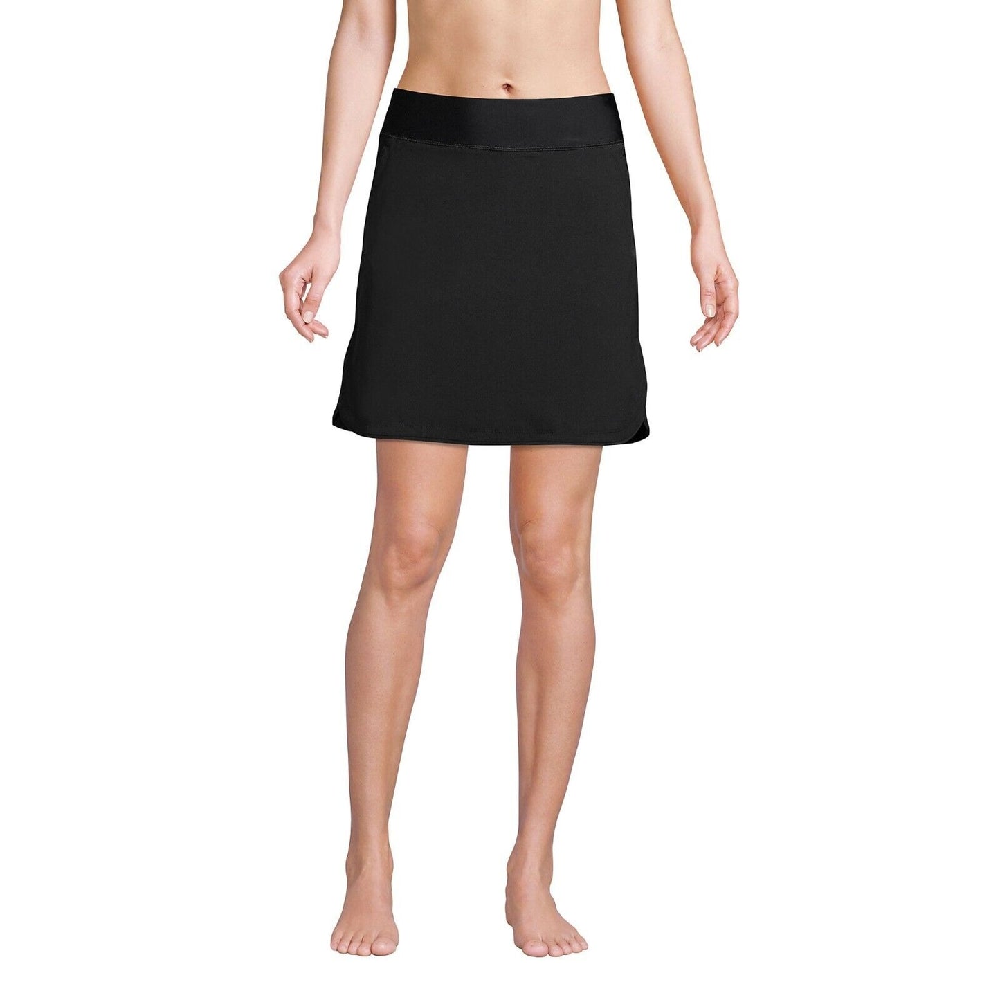 LANDS' END QUICK DRY ACTIVE BOARD SKORT SWIM SKIRT BLACK SIZE 4