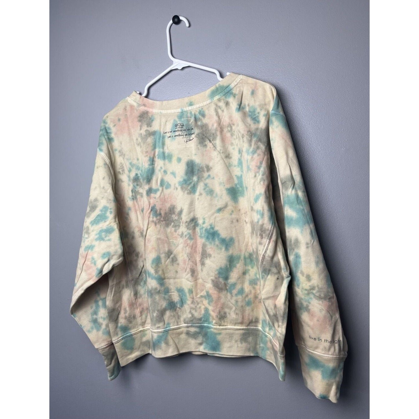Peace Love World Tie Dye French Terry Sweatshirt-Neutral Tie Dye-Medium-A396266
