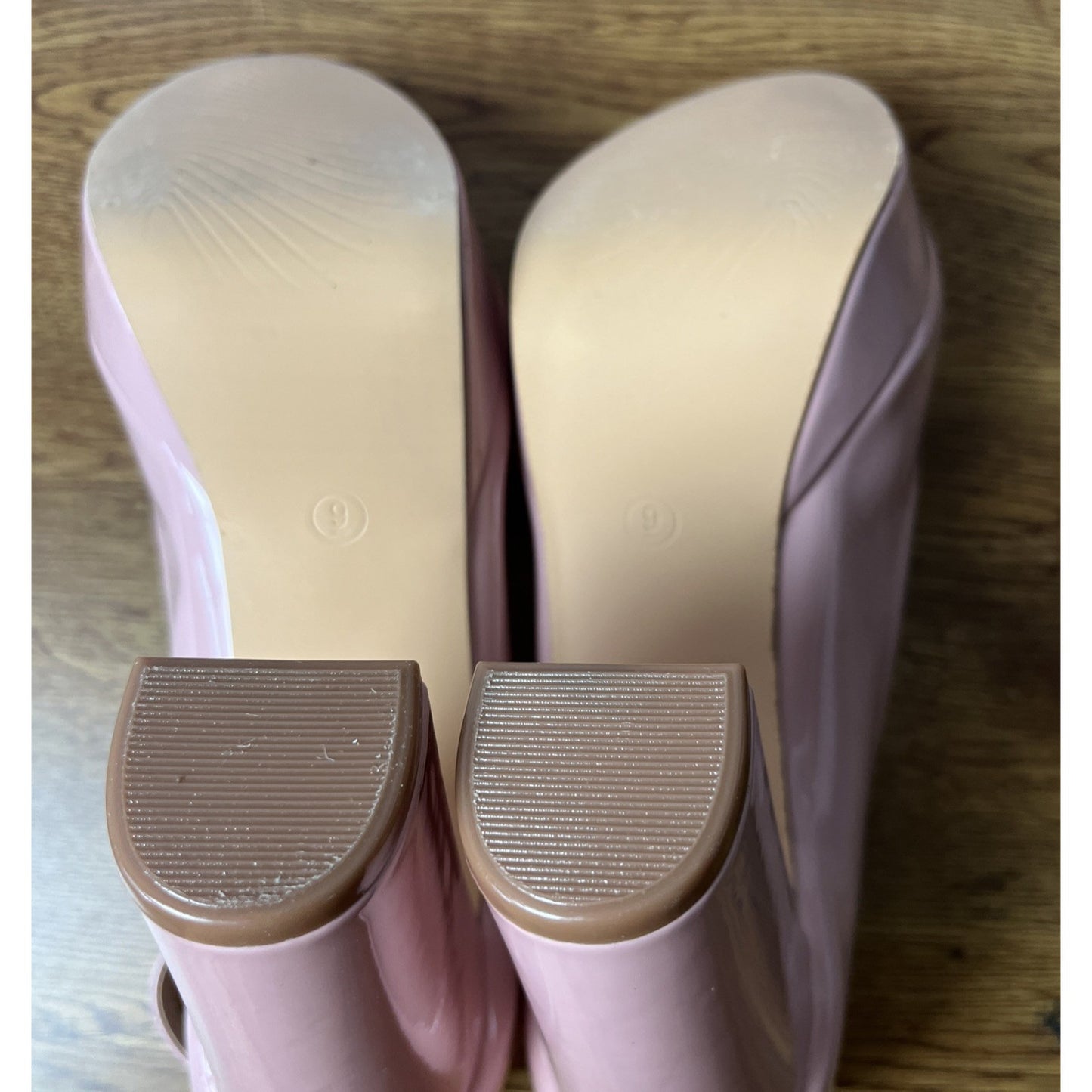 Allegra K Women's Platform Ankle Strap Chunky Heel Mary Janes Pumps 9, Pink