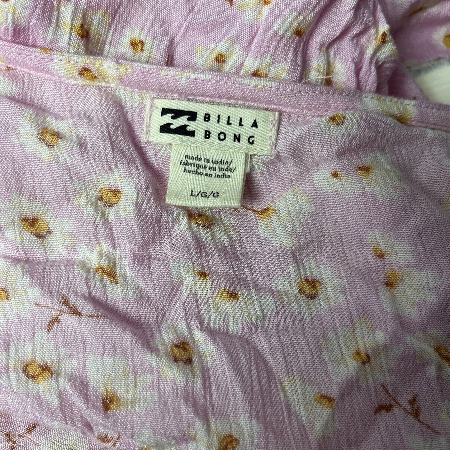 NWT Billabong Women's Spring Romance Mini Wrap Dress Size L/ 12 Pink