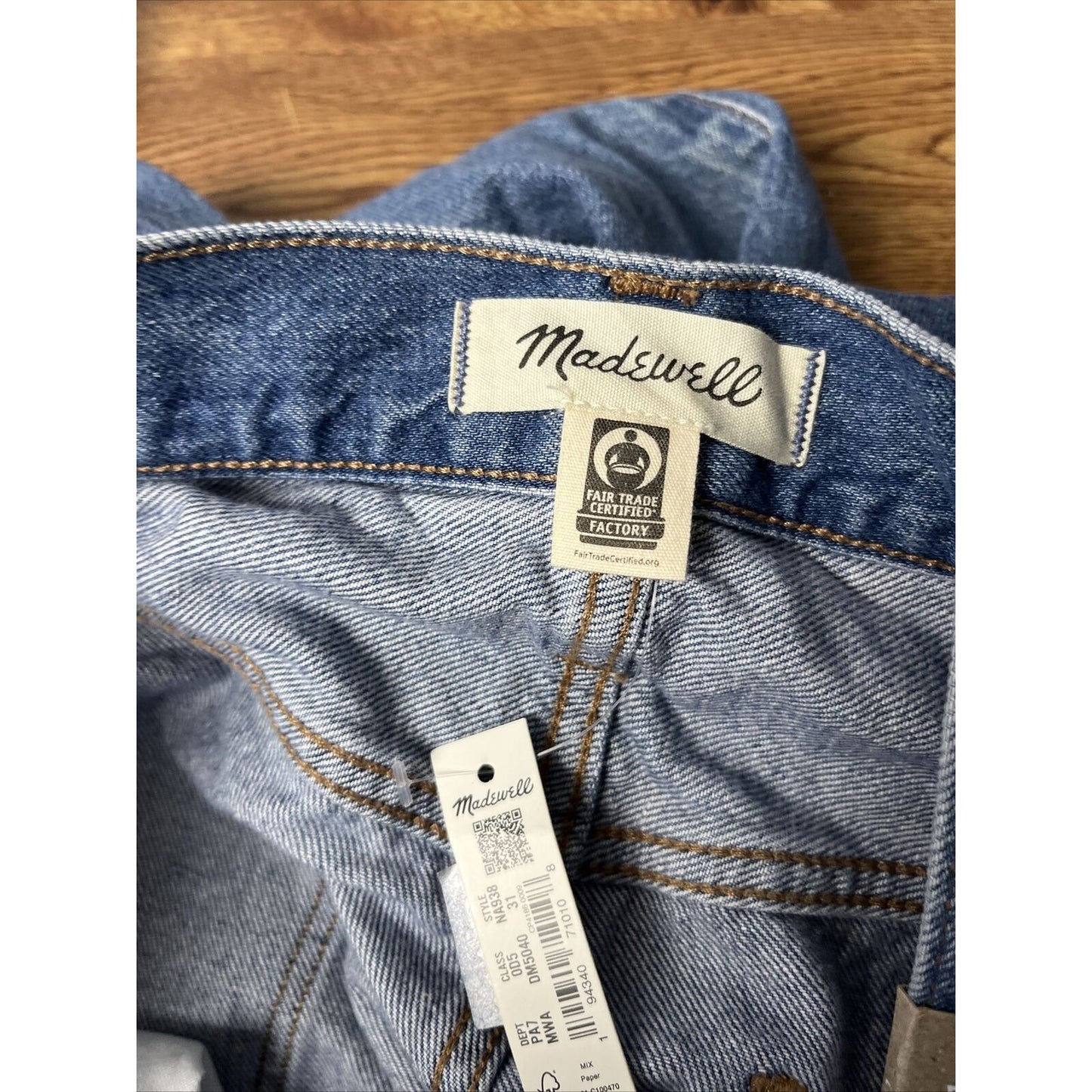 MADEWELL The Perfect Vintage Straight High Waist Jeans in Moultrie Wash Size 31