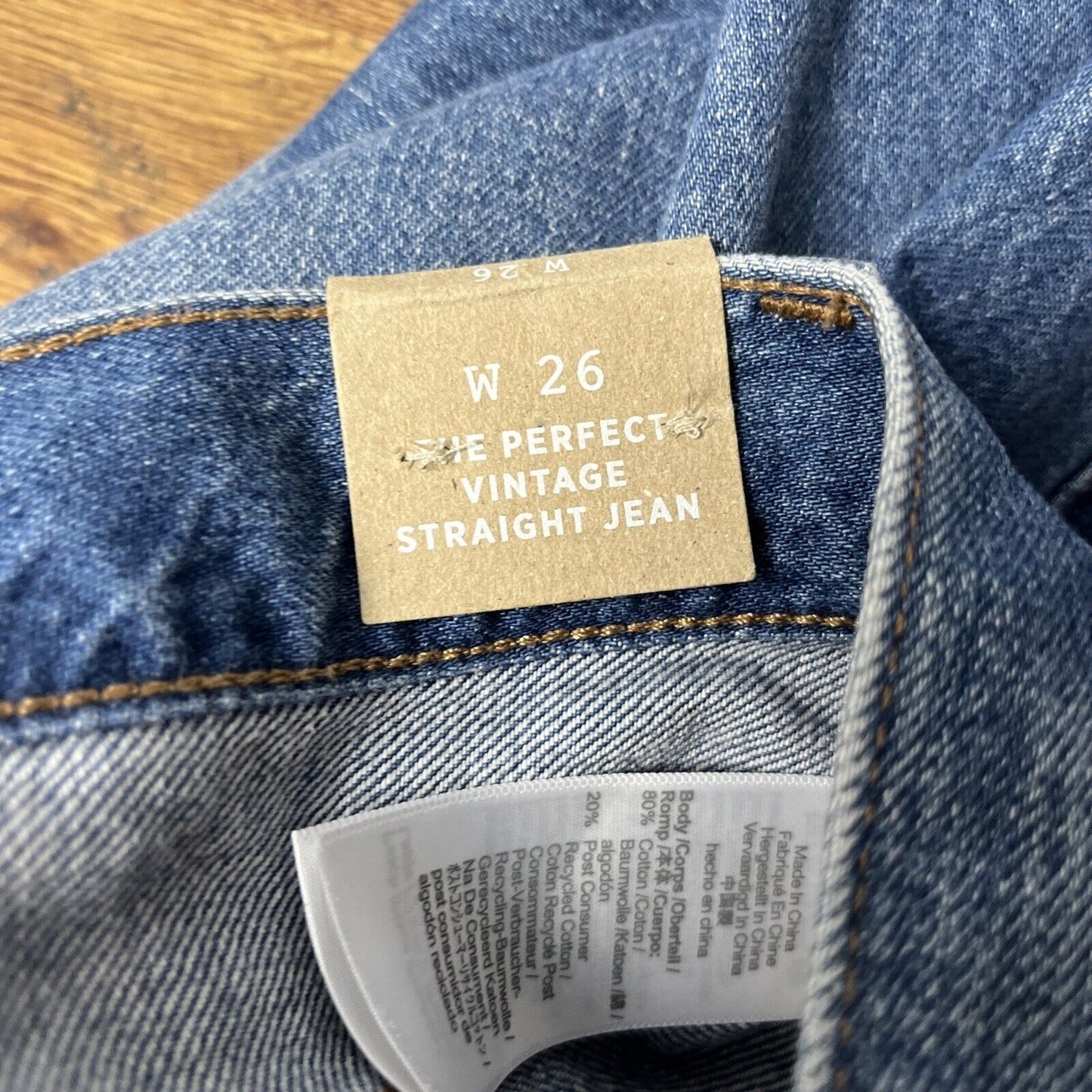Madewell Jeans Size 26 The Perfect Vintage Straight Jean in Moultrie Wash