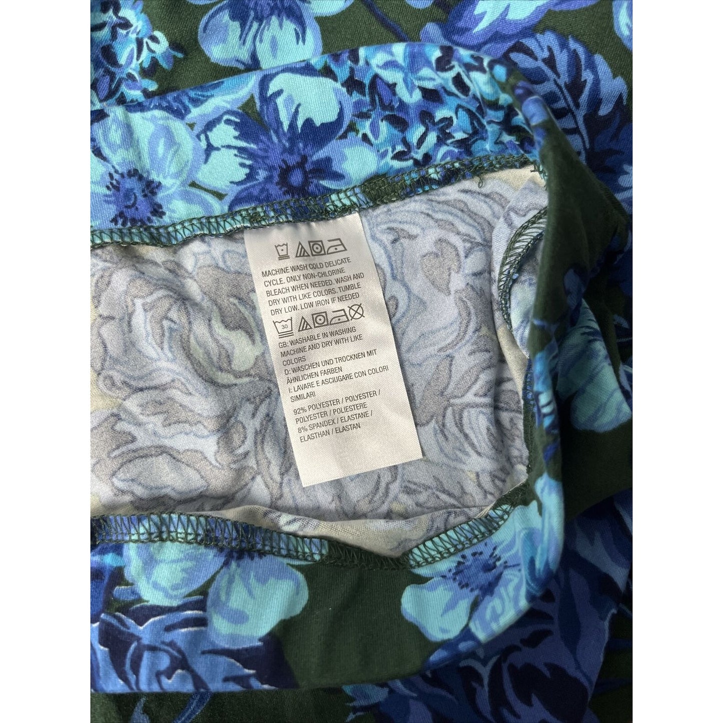 Isaac Mizrahi Live! Button Front Sleep Set Shirt Ink Blue Large NWOT
