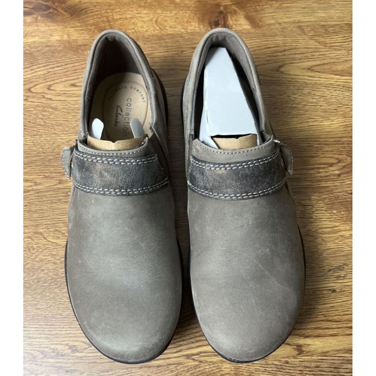 Clarks Roseville Dot Slip On Casual Flats Womens Shoes Size 6 Medium, Dark Taupe