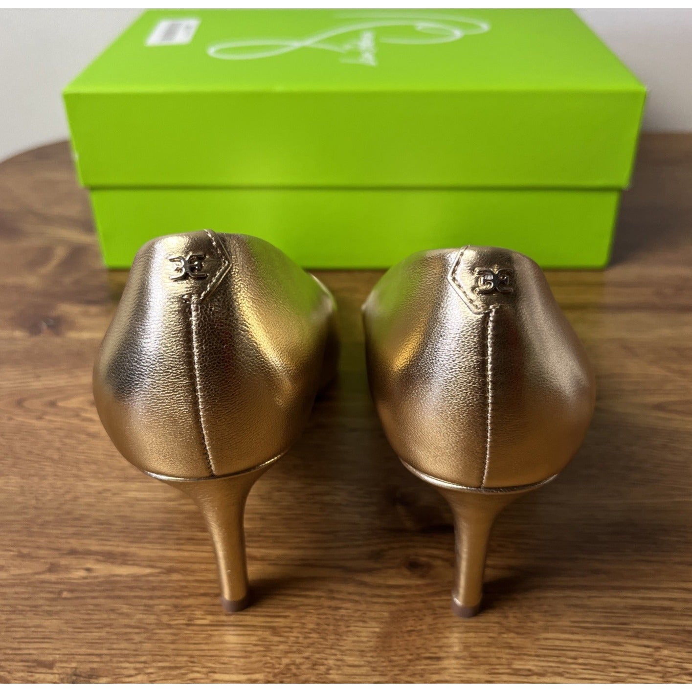 Sam Edelman Vienna Women's Pump Gold Leather Size 7