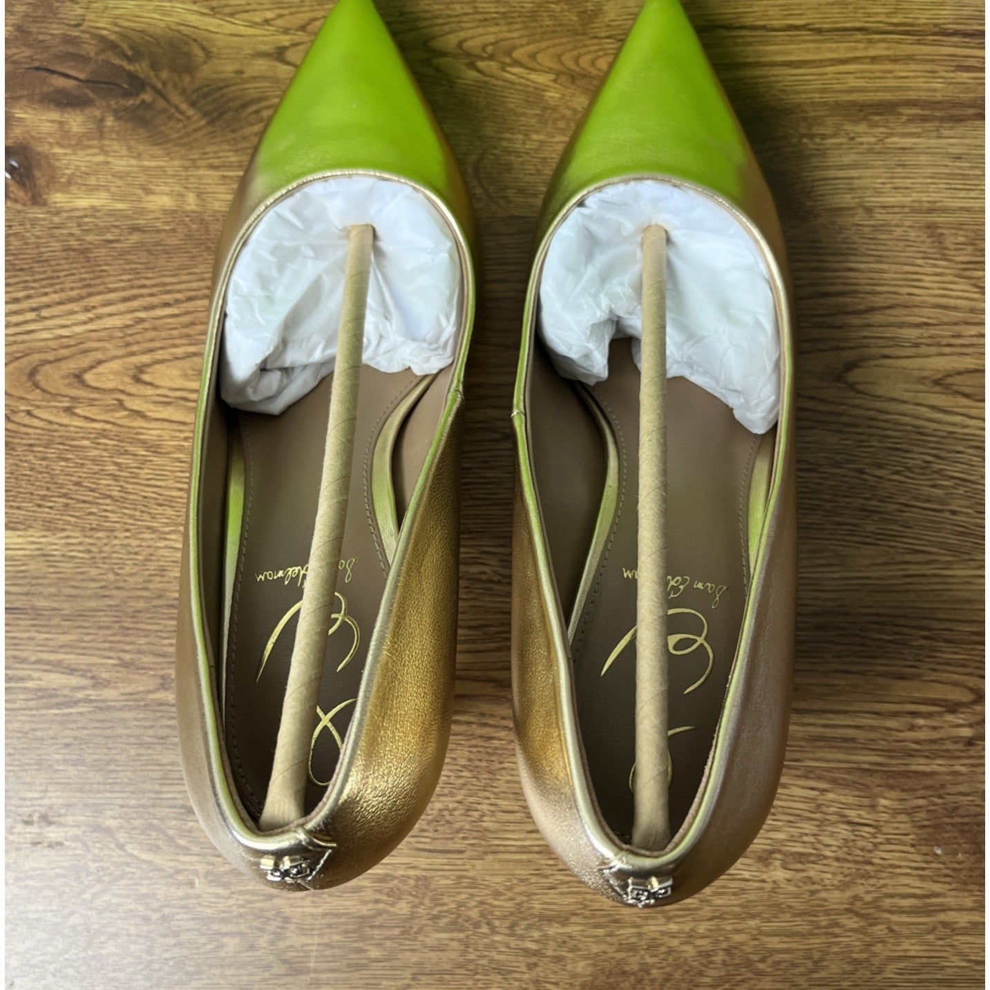 Sam Edelman Vienna Women's Pump Gold Leather Size 7